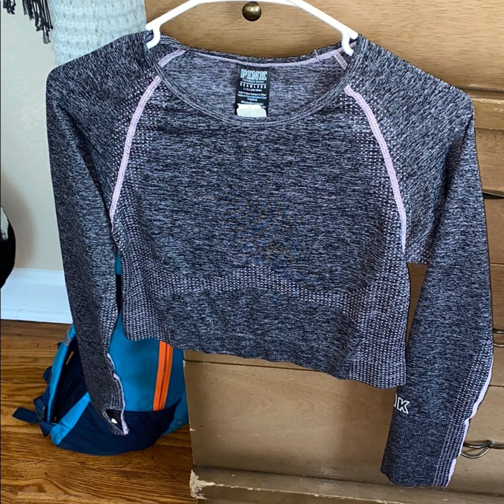 Pink seamless workout top